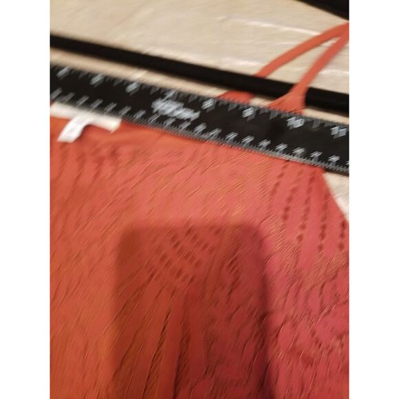 Maurice Women's XL  Rusty Brown Lace Sleeveless Fit & Flare Maxi‎ Dress - Picture 9 of 12